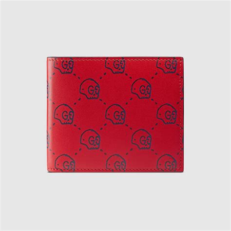 gucci ghost wallet red